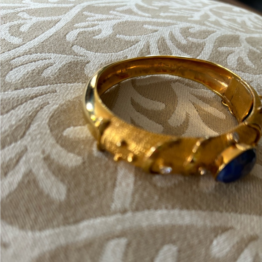 Lapis gold faux diamond bangle - Picture 4 of 7